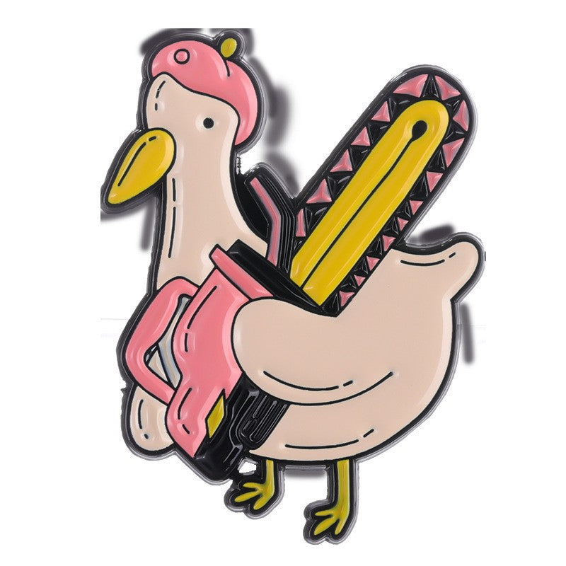 Creative  Yellow Duck Enamel Pin Set | Metal Brooch Collection | Eco-Friendly Apparel Accessories Wholesale