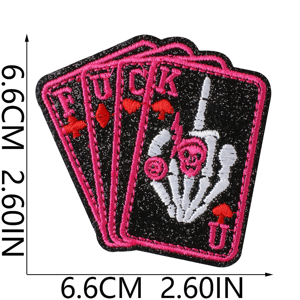Vintage American Billiards & Playing Cards Embroidered Iron-On Patch