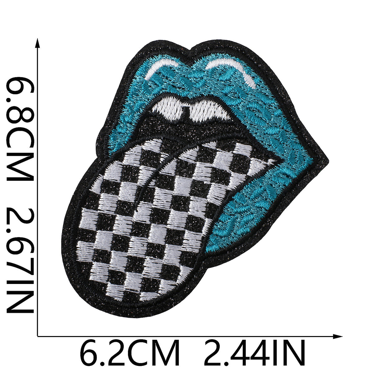 Trendy Lips Embroidered Iron-On Patch