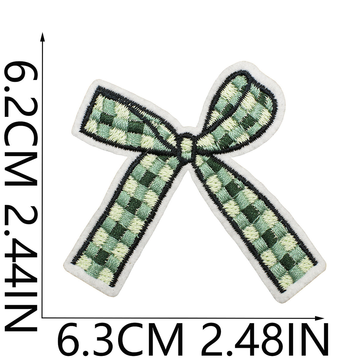 Green Vintage Floral Butterfly Iron-On Denim Patch