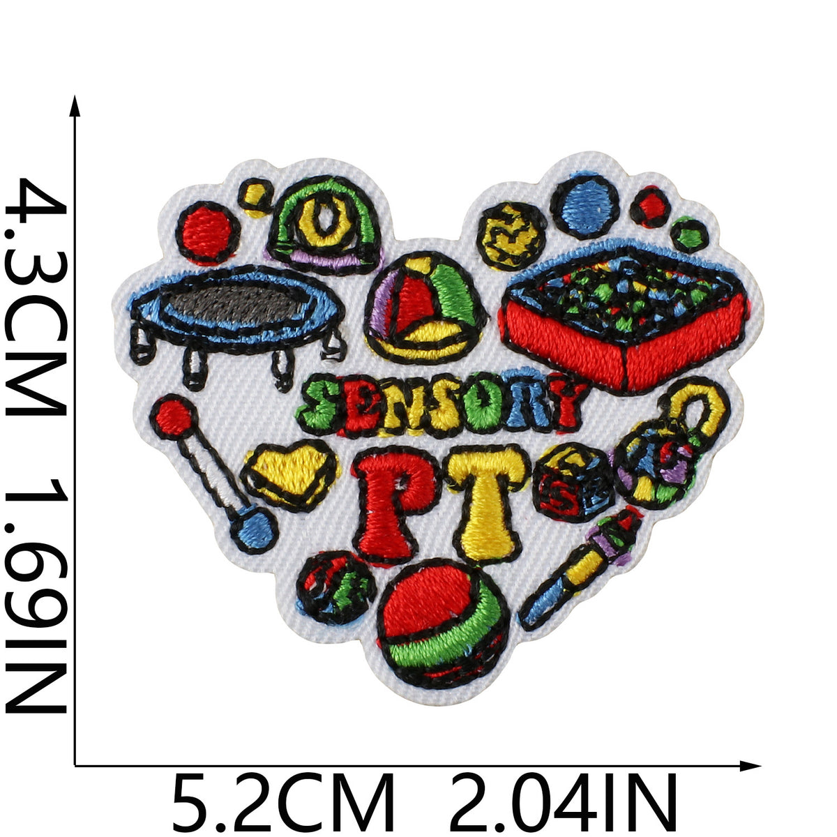 PT Letter Embroidered Patch Iron On Cowboy Denim Jacket Decorative Badge