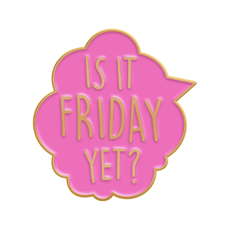 Vibrant English Sentence Enamel Brooch - Custom Slogan Badge
