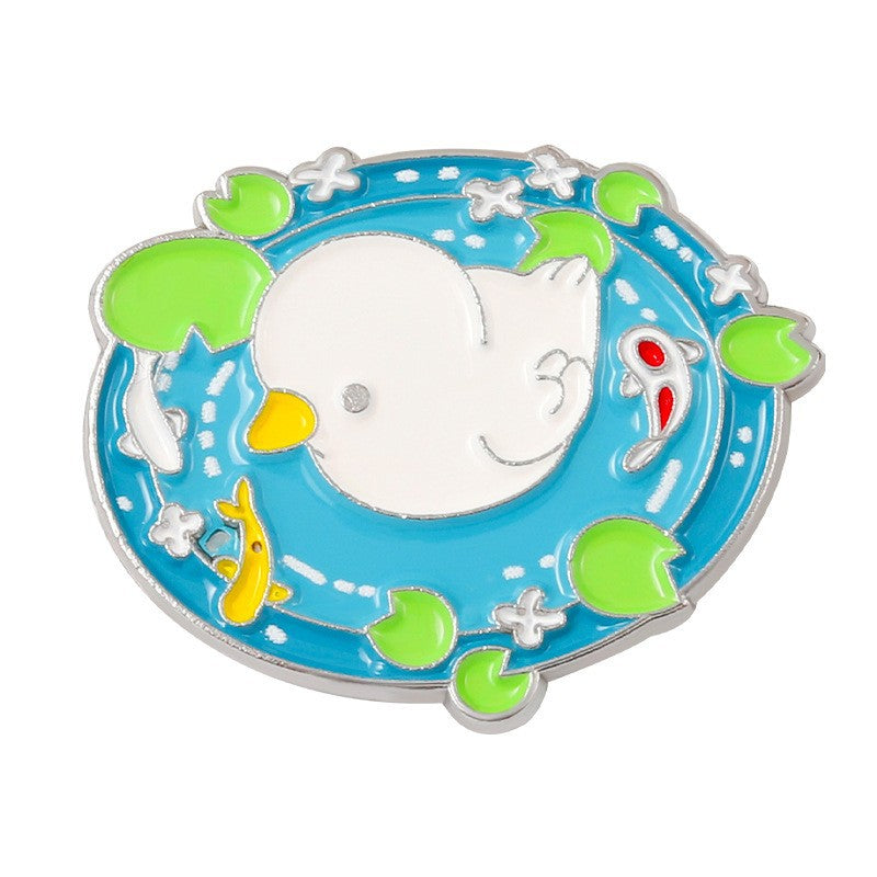 Creative  Yellow Duck Enamel Pin Set | Metal Brooch Collection | Eco-Friendly Apparel Accessories Wholesale