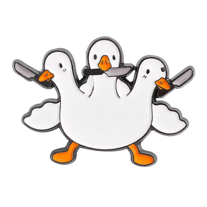 Creative  Yellow Duck Enamel Pin Set | Metal Brooch Collection | Eco-Friendly Apparel Accessories Wholesale