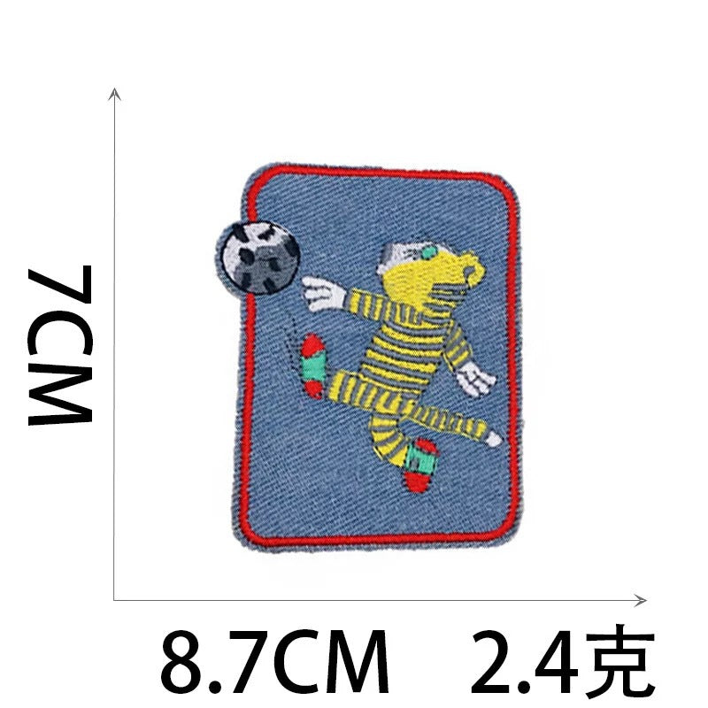 Denim Knee Repair Embroidered Patch – Iron On Sew On Jeans Hole Repair Patch