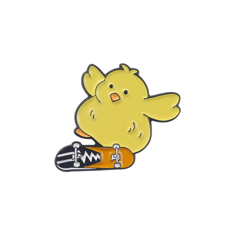 Creative  Yellow Duck Enamel Pin Set | Metal Brooch Collection | Eco-Friendly Apparel Accessories Wholesale
