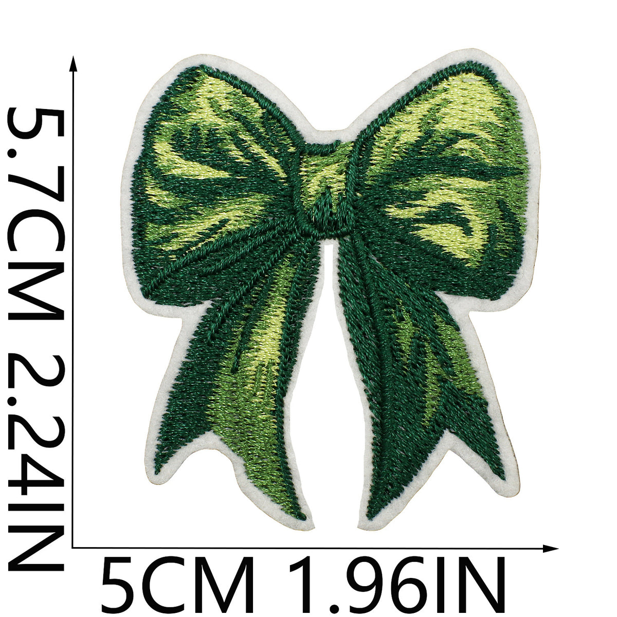 Green Vintage Floral Butterfly Iron-On Denim Patch
