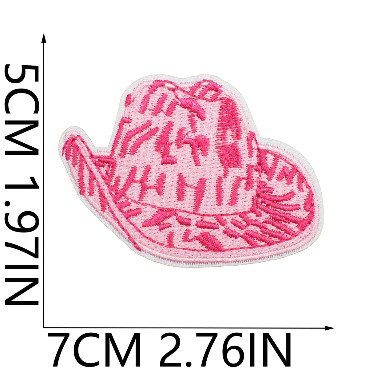 Red Flame Pink Western Cowgirl Iron-On Patch