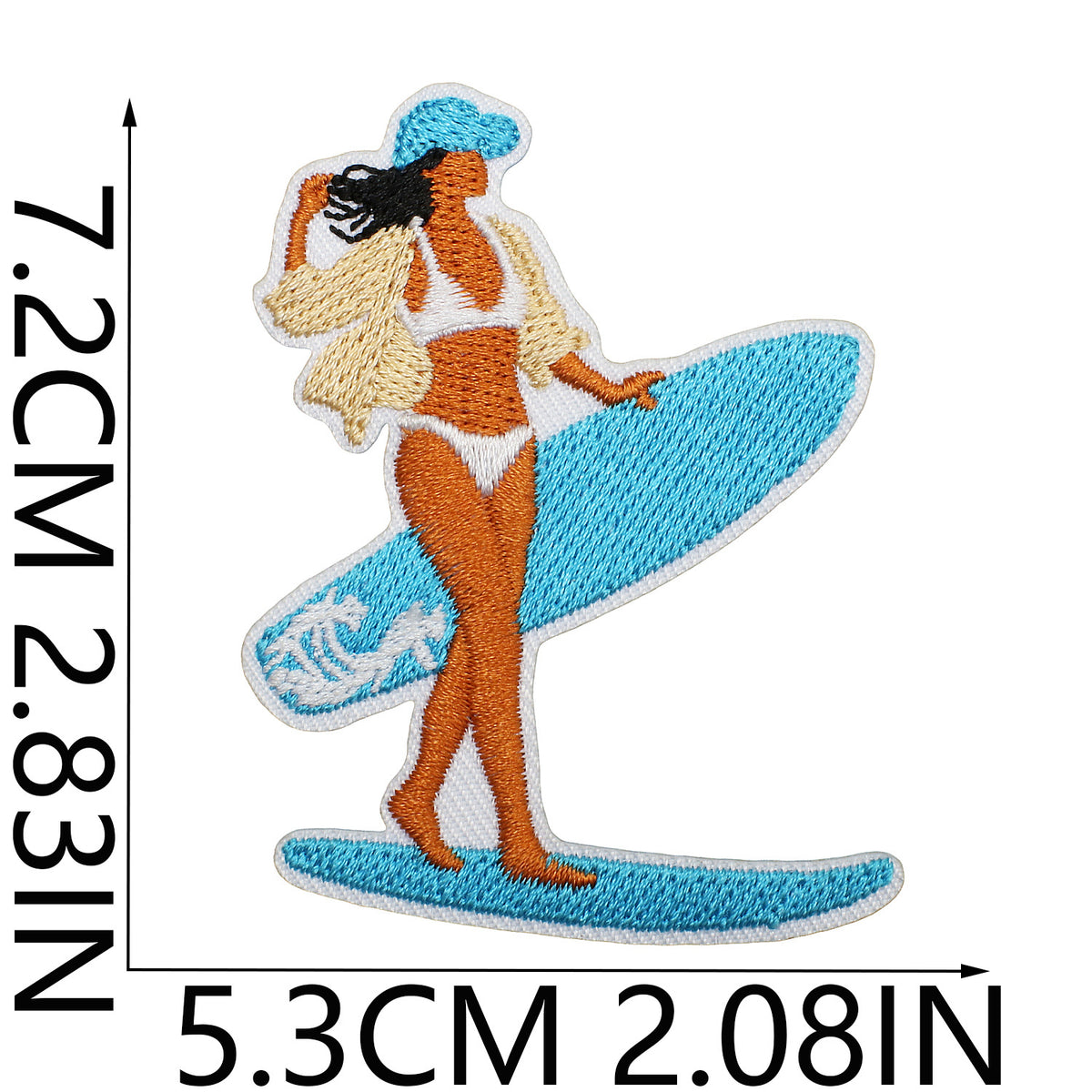 Pearl Seashell Cowgirl Embroidered Iron-On Patch