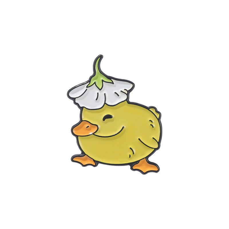 Creative  Yellow Duck Enamel Pin Set | Metal Brooch Collection | Eco-Friendly Apparel Accessories Wholesale