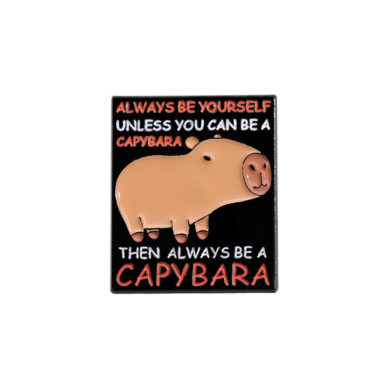 Cute Capybara Enamel Pin Set | Animal Metal Brooch Collection | Eco-Friendly Apparel Accessories Wholesale