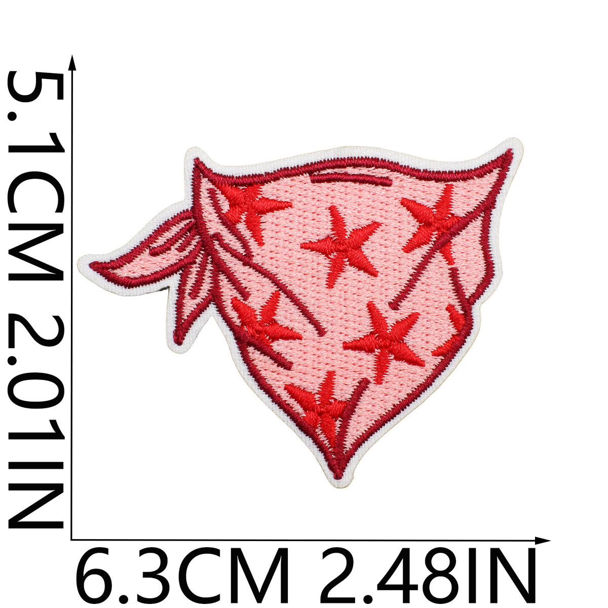 Red Flame Pink Western Cowgirl Iron-On Patch