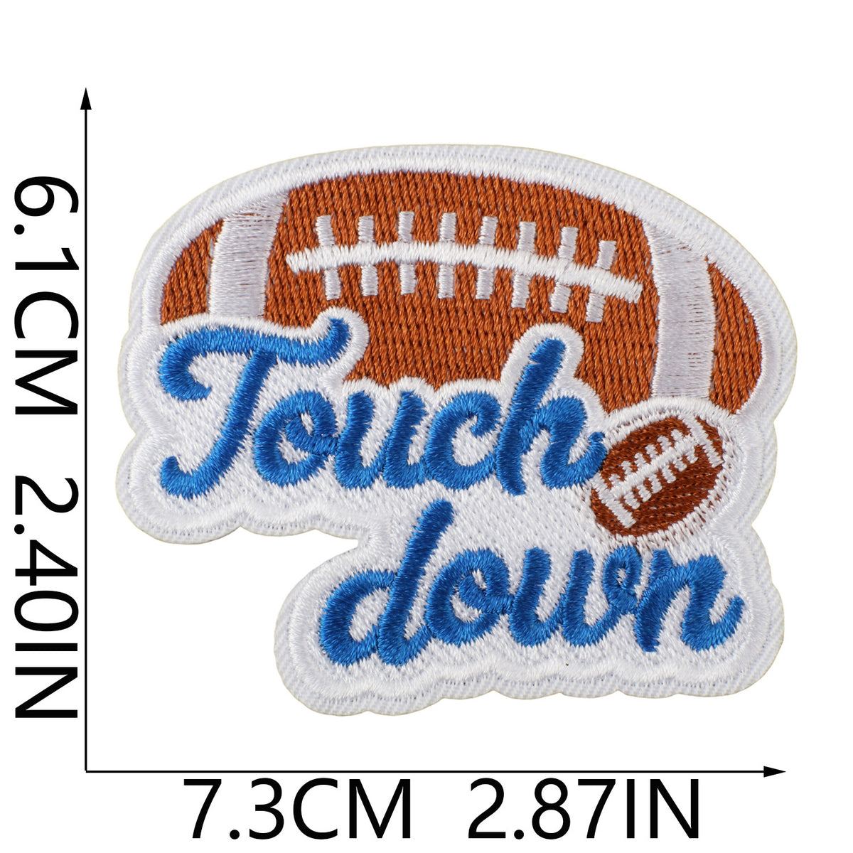 Game Day American Football Iron On Embroidered Patch Set for Clothing, Denim Jackets & Bags