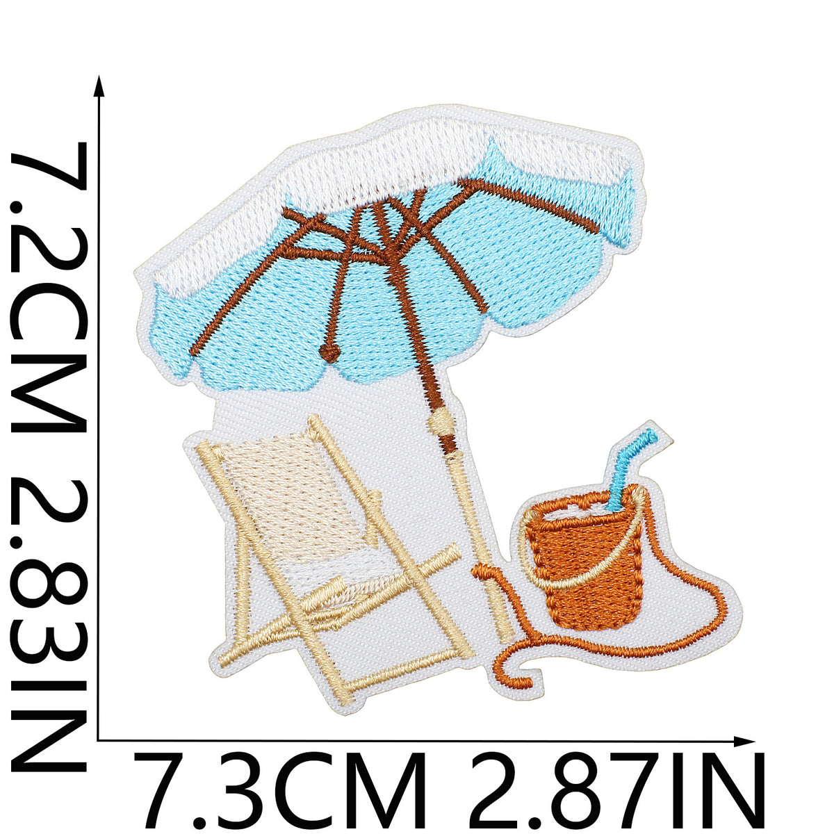 Pearl Seashell Cowgirl Embroidered Iron-On Patch