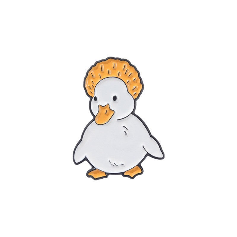Creative  Yellow Duck Enamel Pin Set | Metal Brooch Collection | Eco-Friendly Apparel Accessories Wholesale
