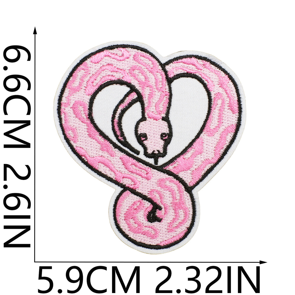 Pink Python Denim Cowboy Hat Embroidered Iron-On Patch