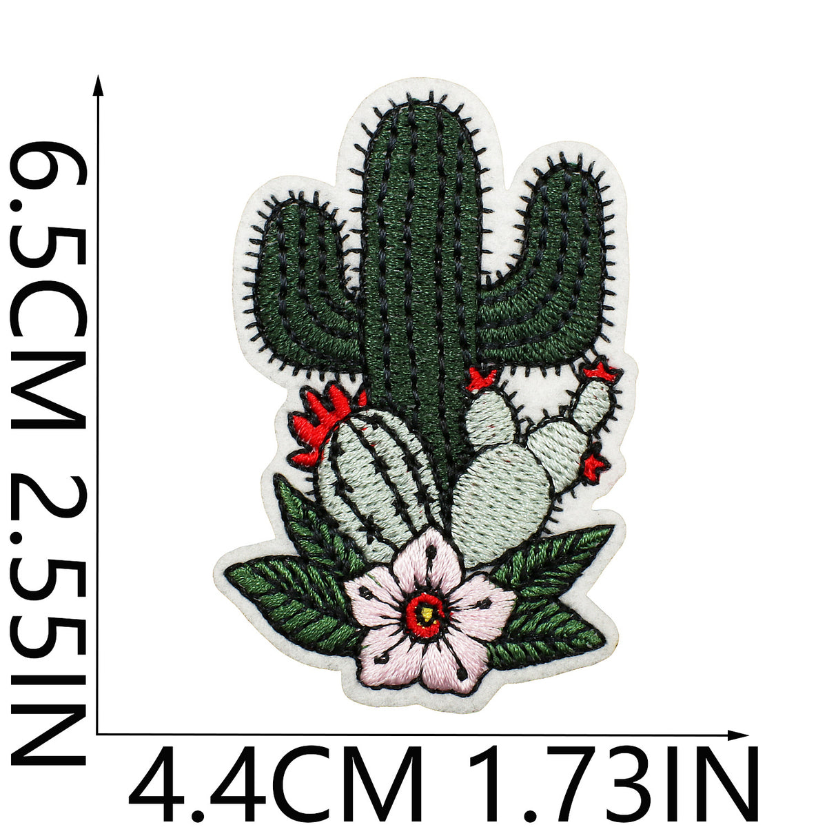 Green Vintage Floral Butterfly Iron-On Denim Patch