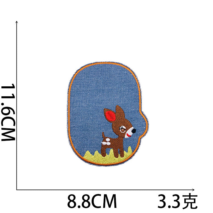 Denim Knee Repair Embroidered Patch – Iron On Sew On Jeans Hole Repair Patch