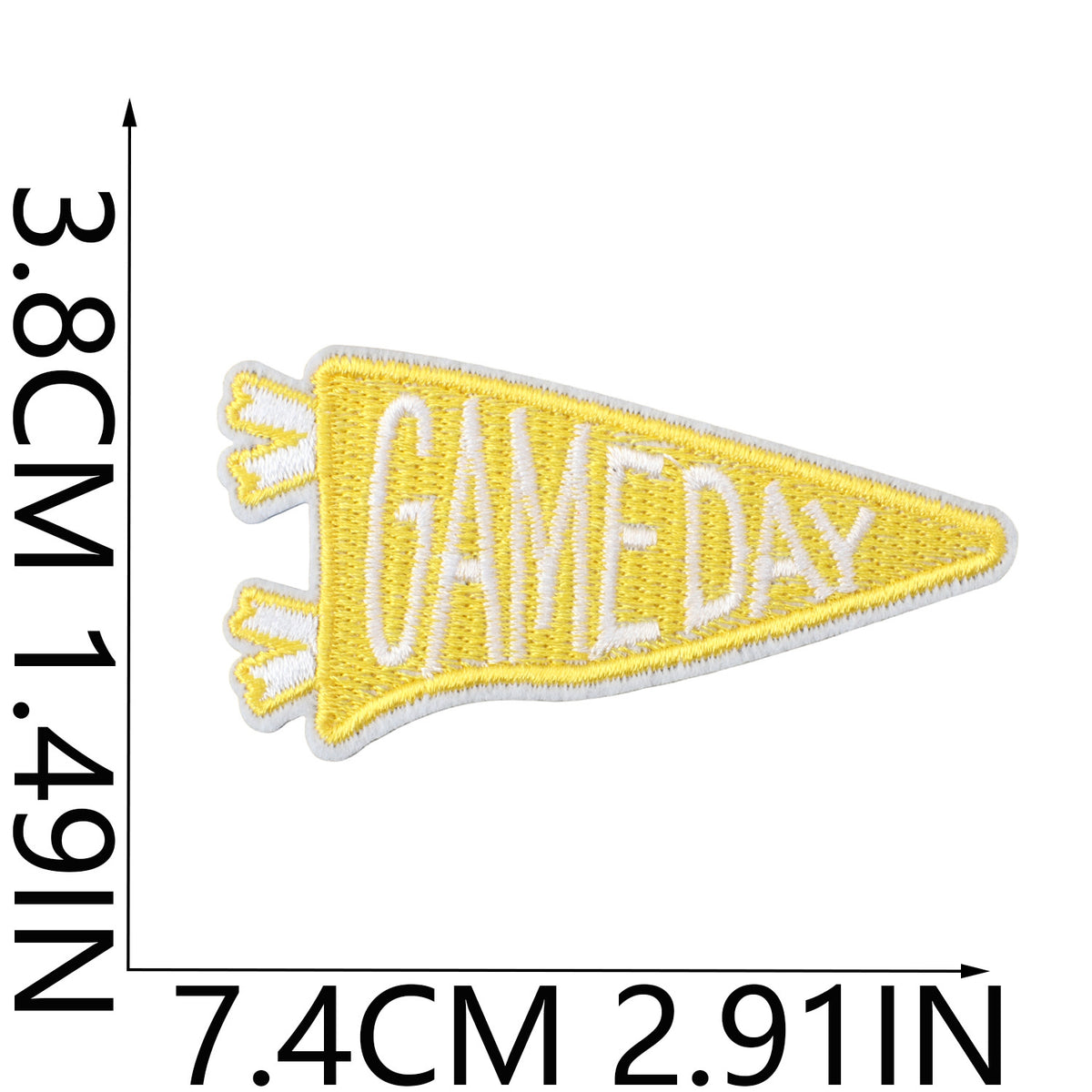 Game Day Denim Embroidered Iron-On Patch