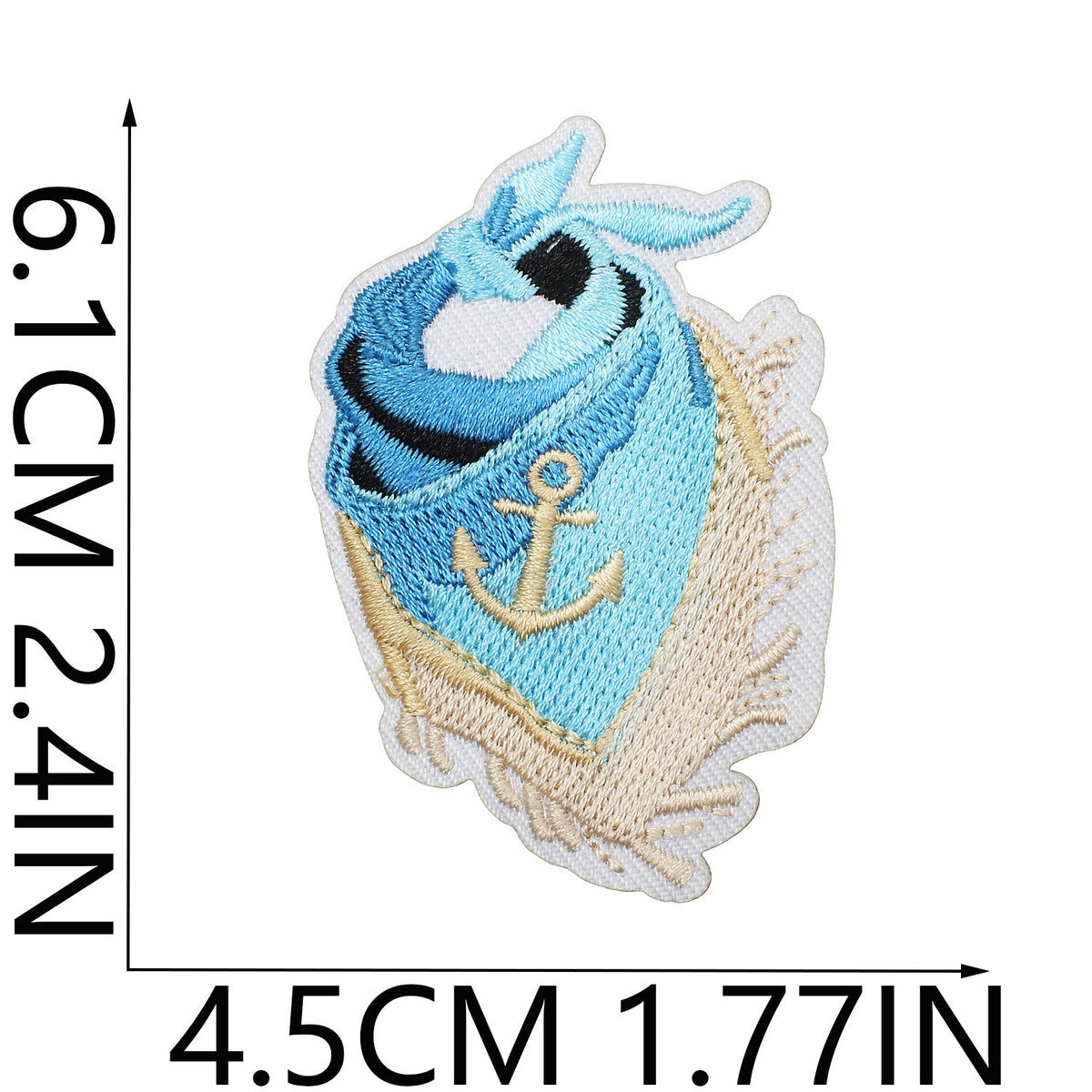 Pearl Seashell Cowgirl Embroidered Iron-On Patch
