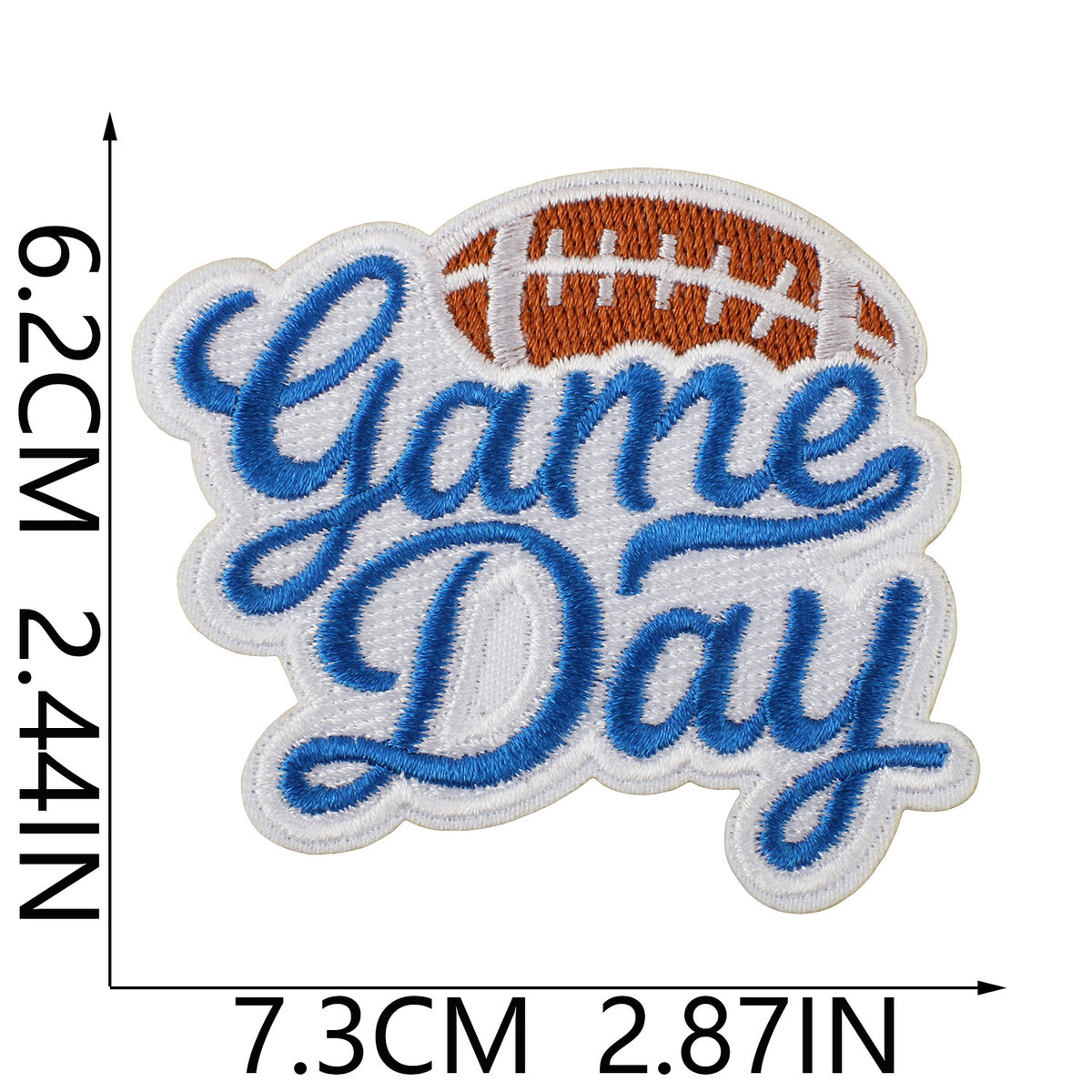 Game Day American Football Iron On Embroidered Patch Set for Clothing, Denim Jackets & Bags