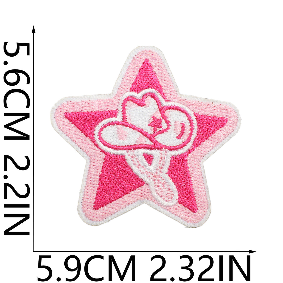 Red Flame Pink Western Cowgirl Iron-On Patch