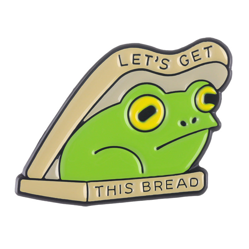 Cute Green Frog Enamel Pin | Creative Animal Metal Badge