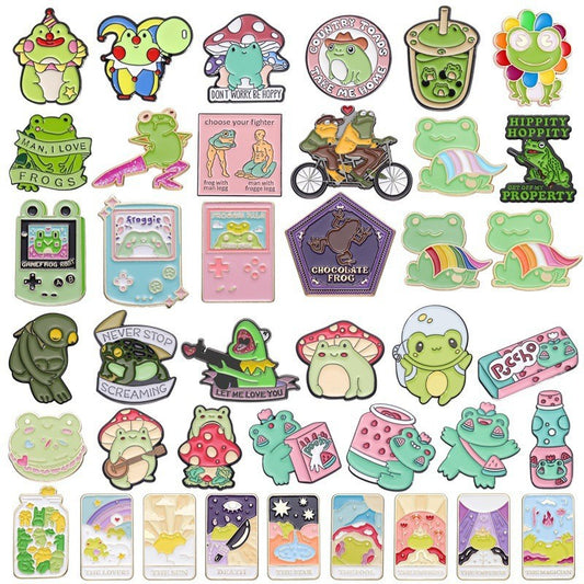 Cute & Fun Frog Animal Pin Collection | Adorable Frog Enamel Brooches