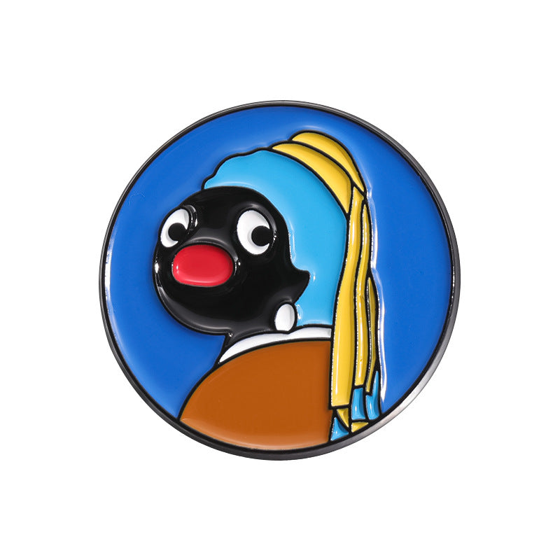 Creative Cute Cartoon Penguin Enamel Pin Set | Metal Brooch Collection | Eco-Friendly Apparel Accessories Wholesale