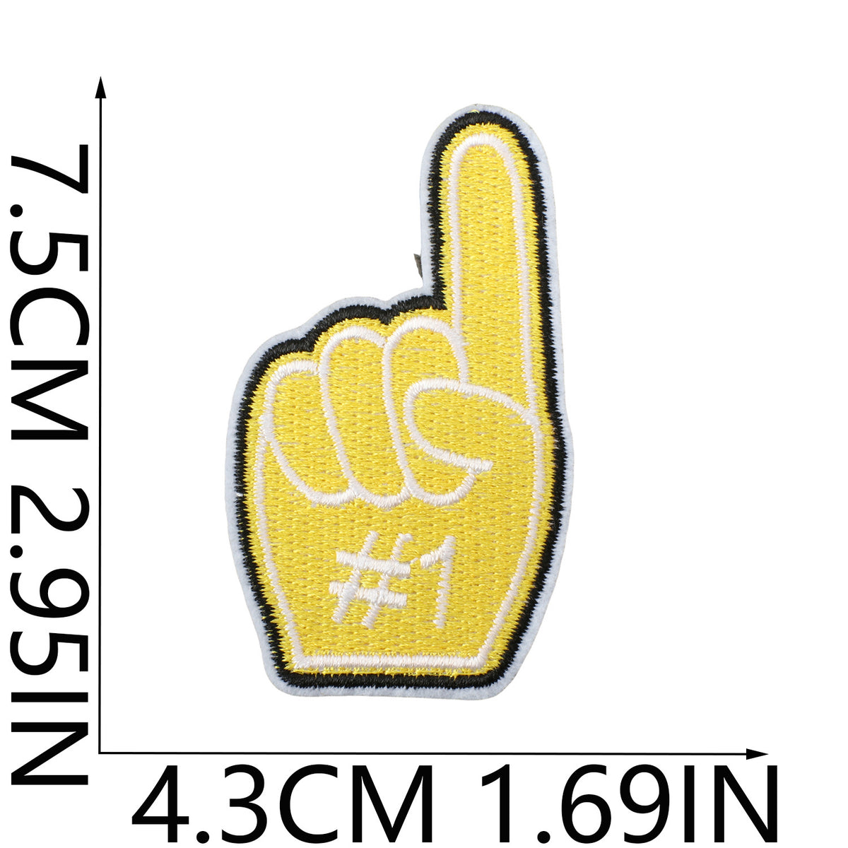 Game Day Denim Embroidered Iron-On Patch