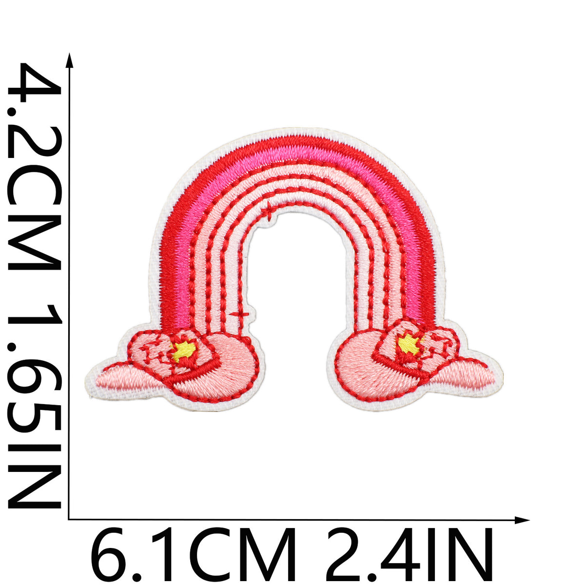 Red Flame Pink Western Cowgirl Iron-On Patch