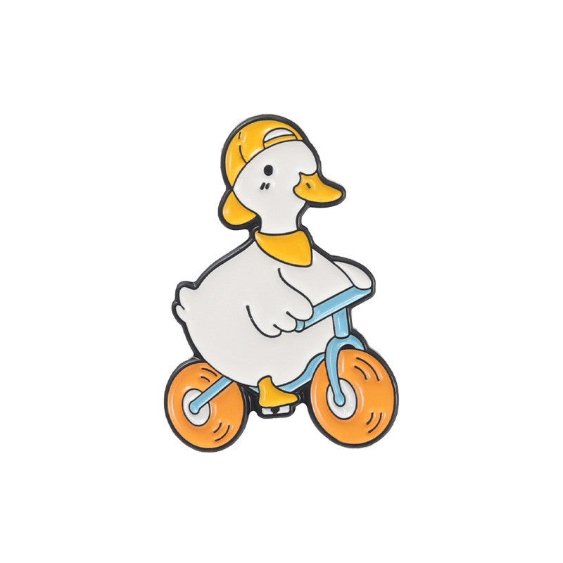 Creative  Yellow Duck Enamel Pin Set | Metal Brooch Collection | Eco-Friendly Apparel Accessories Wholesale