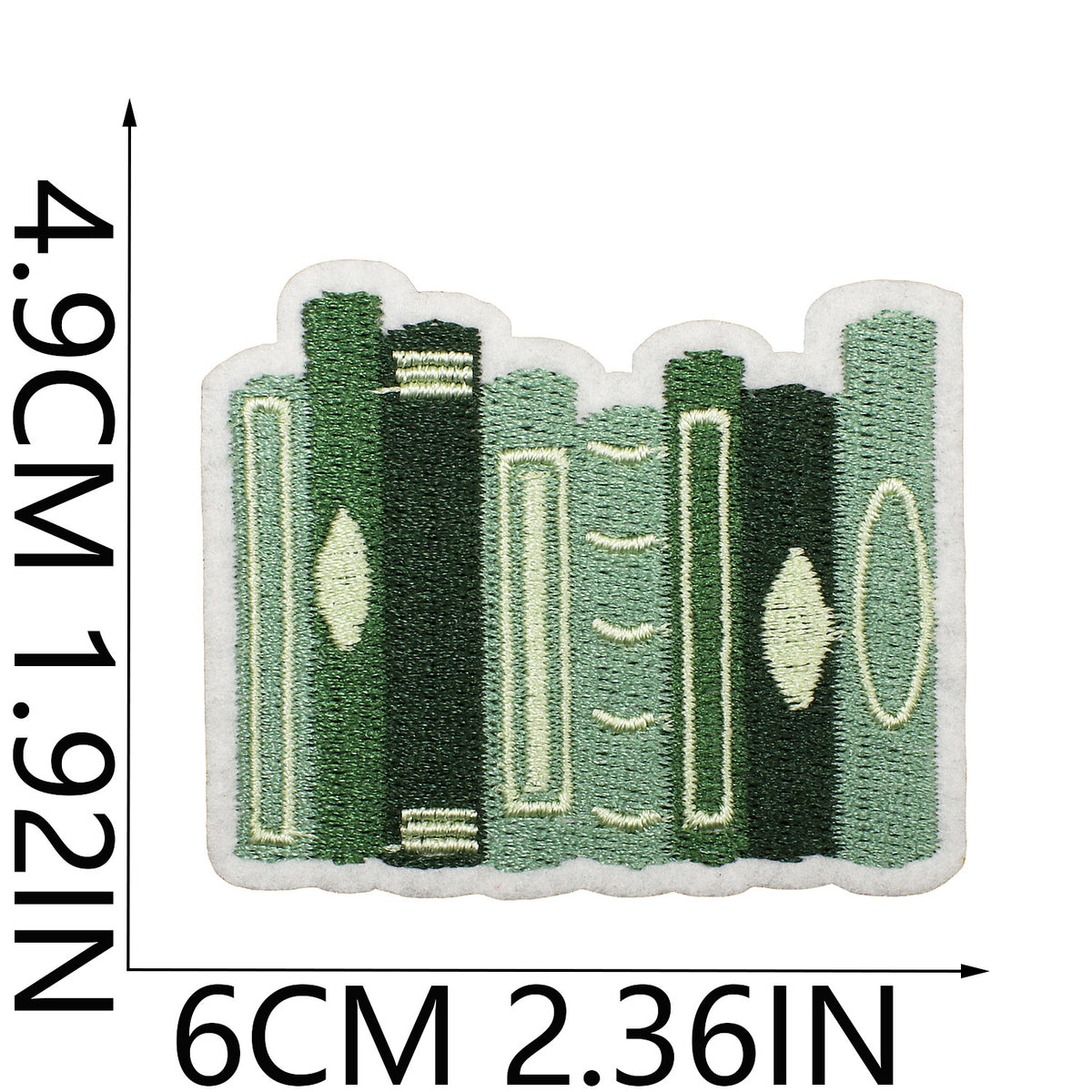 Green Vintage Floral Butterfly Iron-On Denim Patch