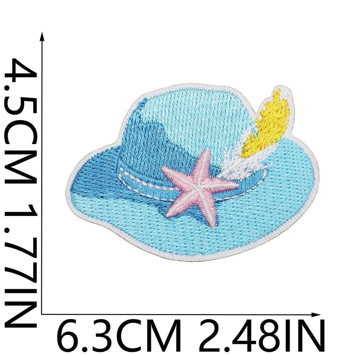 Pearl Seashell Cowgirl Embroidered Iron-On Patch