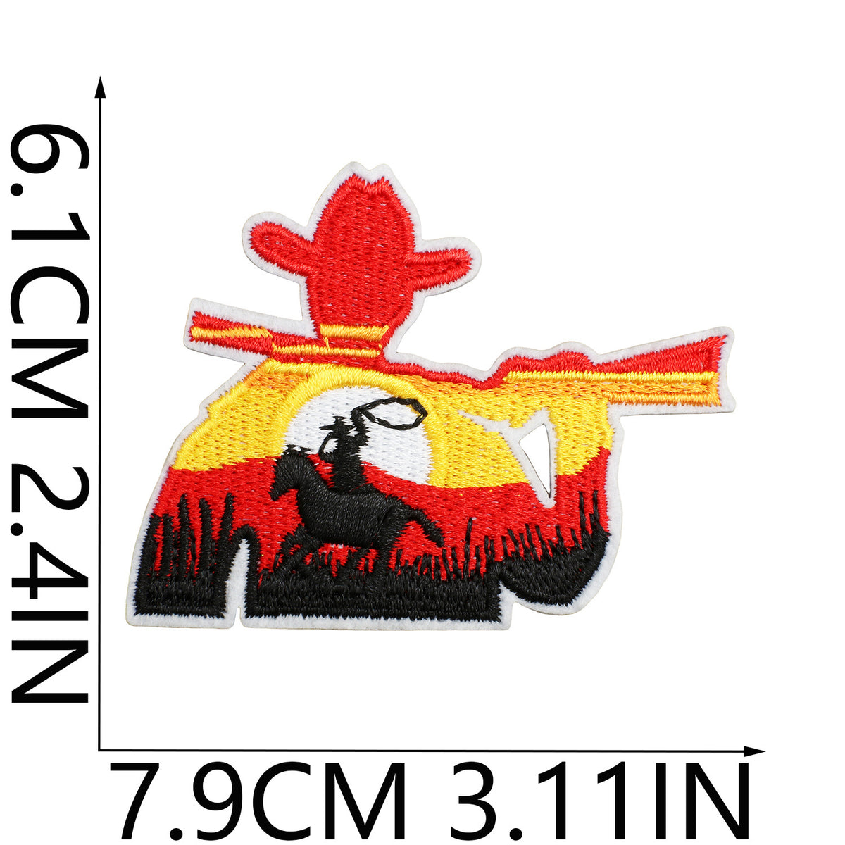 Bounty Hunter Cowboy Western Embroidered Iron‑On Patches