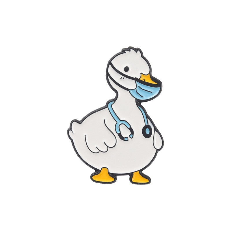 Creative  Yellow Duck Enamel Pin Set | Metal Brooch Collection | Eco-Friendly Apparel Accessories Wholesale