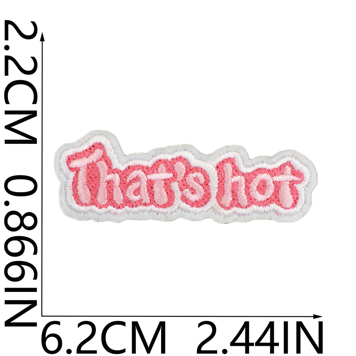 Red Flame Pink Cowgirl Embroidered Iron-On Patch