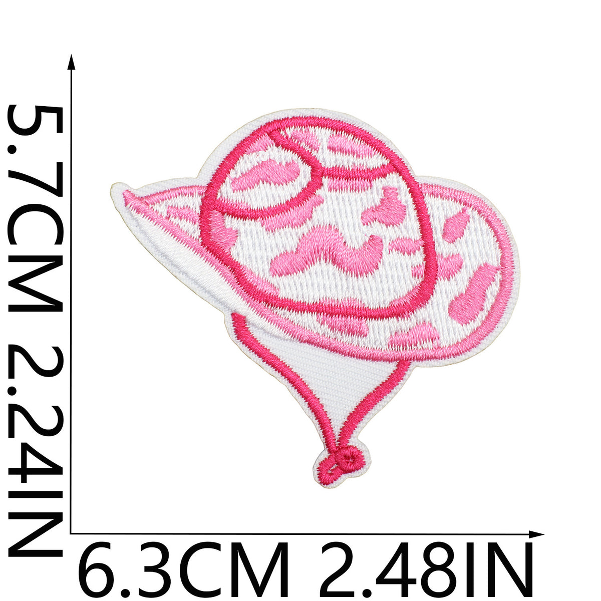 Red Flame Pink Western Cowgirl Iron-On Patch