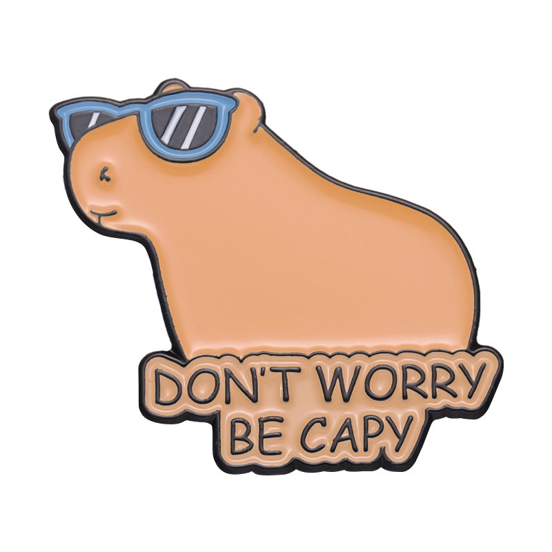 Cute Capybara Enamel Pin Set | Animal Metal Brooch Collection | Eco-Friendly Apparel Accessories Wholesale
