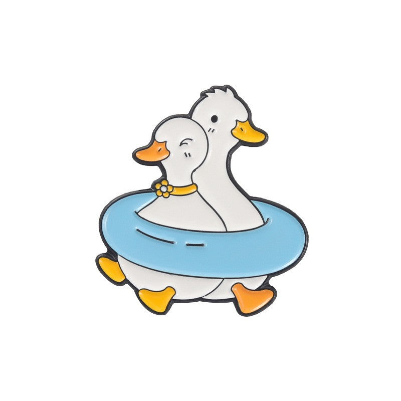 Creative  Yellow Duck Enamel Pin Set | Metal Brooch Collection | Eco-Friendly Apparel Accessories Wholesale