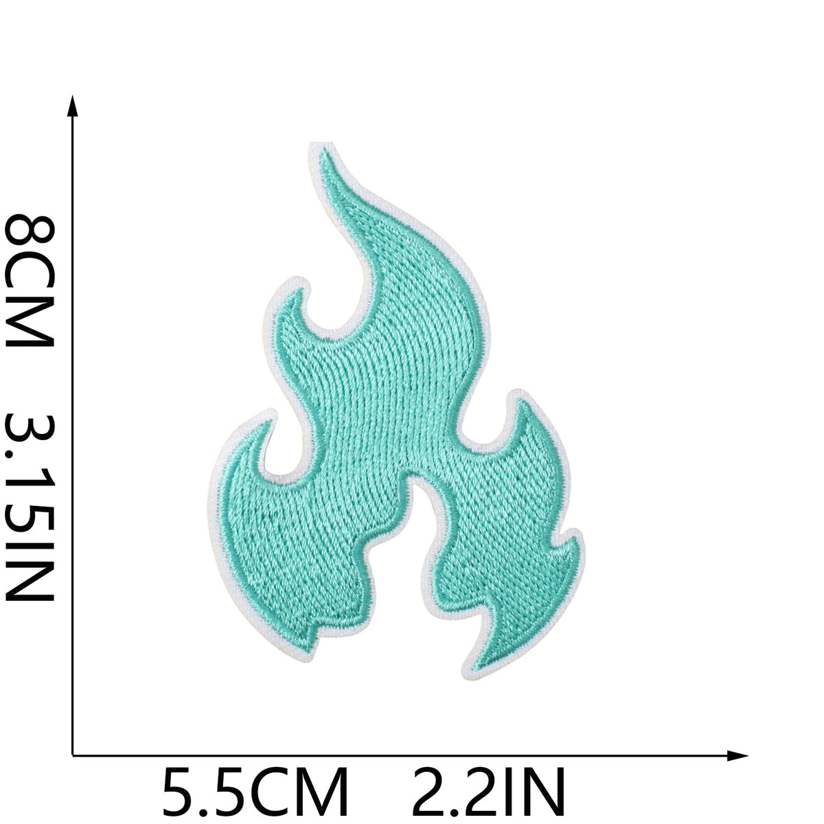 Agate Blue Denim Embroidered Leopard Print Bow Iron-On Patch