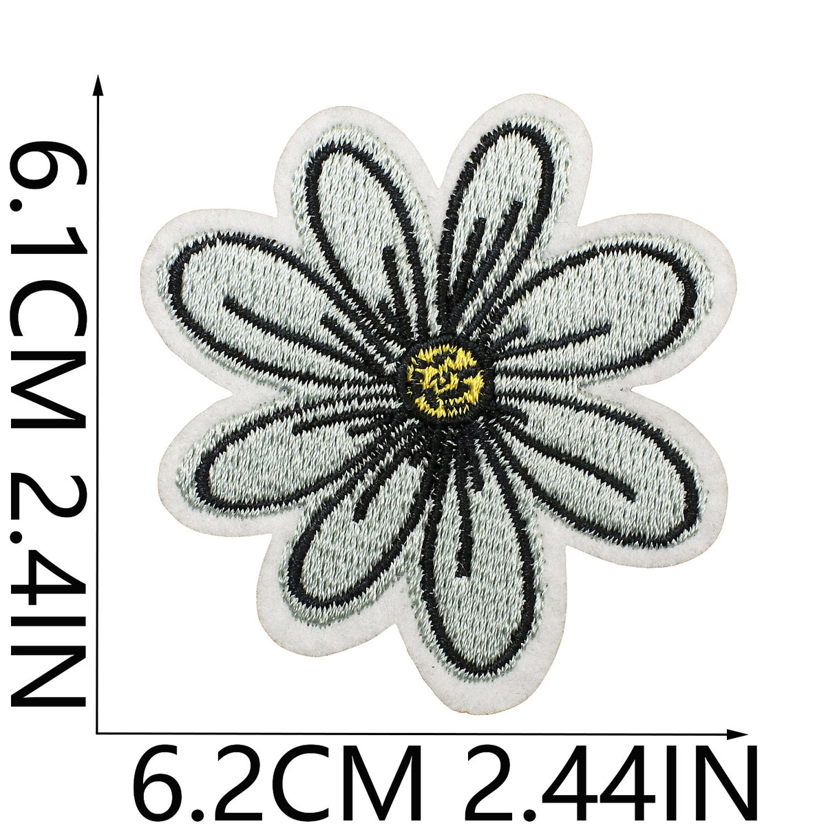 Green Vintage Floral Butterfly Iron-On Denim Patch