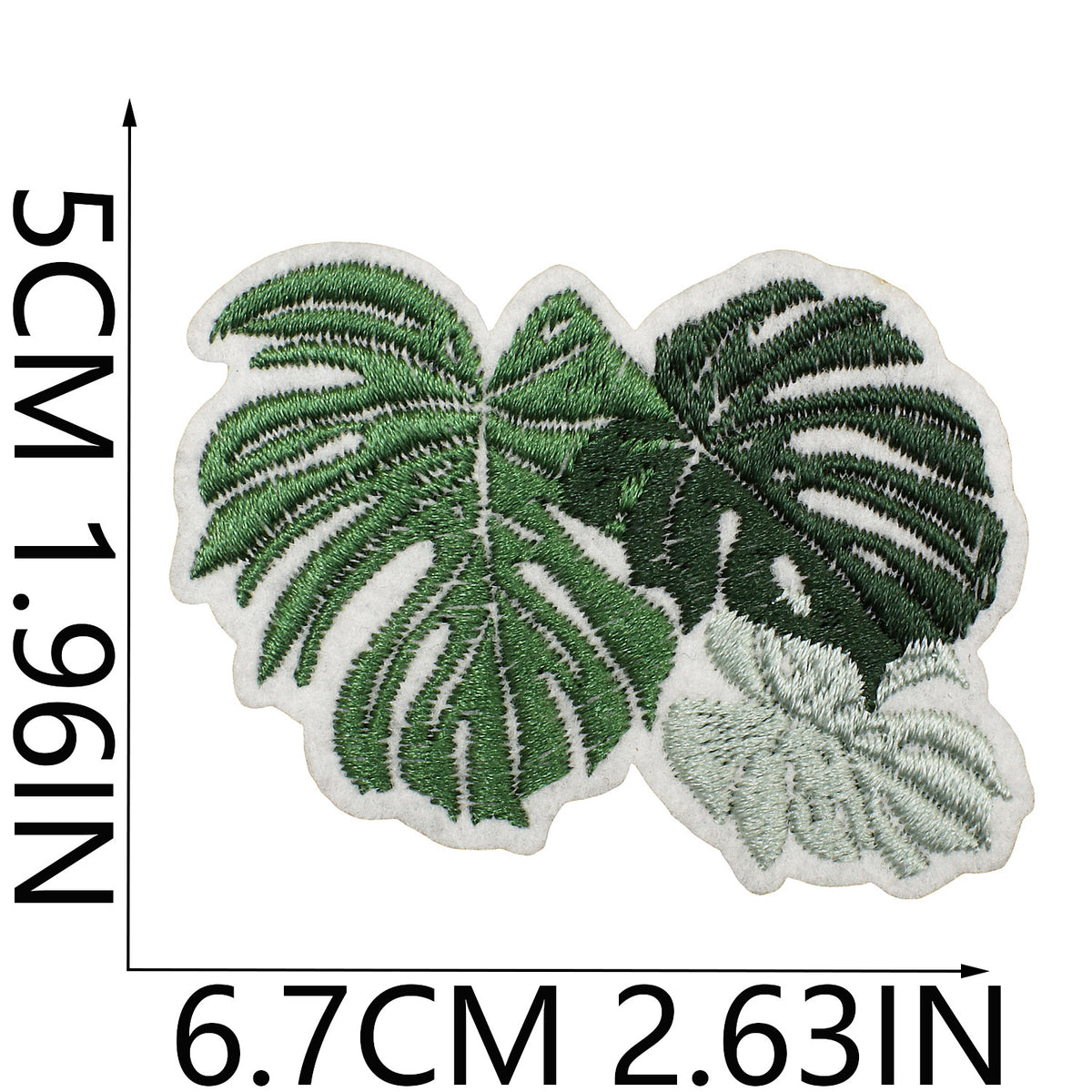 Green Vintage Floral Butterfly Iron-On Denim Patch