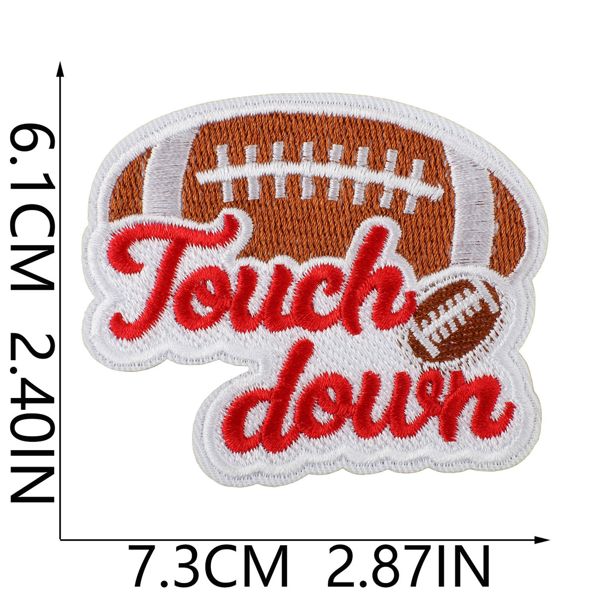 Game Day American Football Iron On Embroidered Patch Set for Clothing, Denim Jackets & Bags