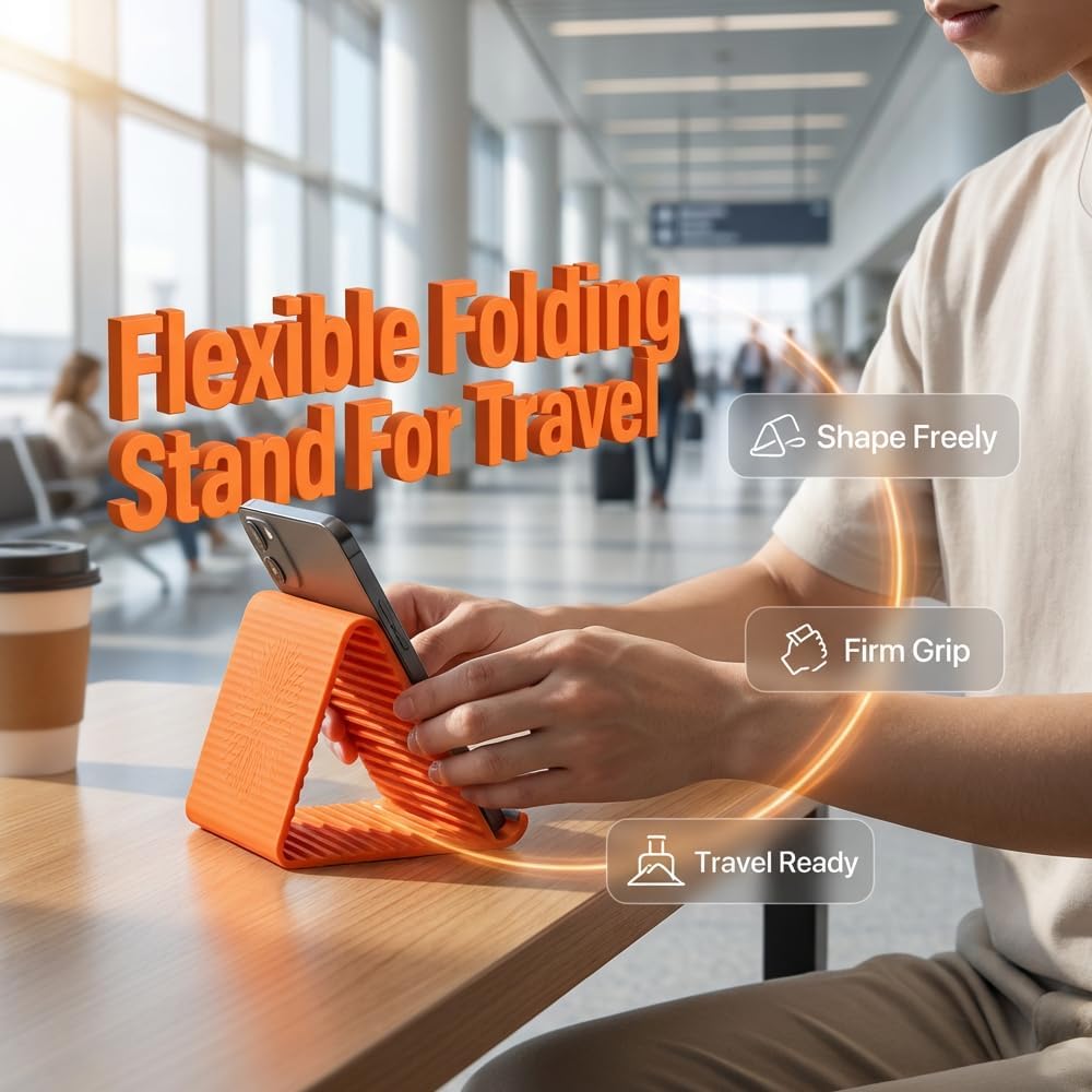 2026 New Portable Foldable Silicone Phone Holder Phone Stand