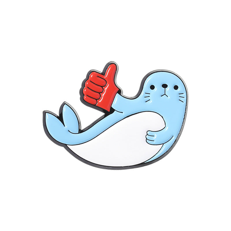 Cute Ocean Animal Enamel Pin | Shark Seal Float Duck Alloy Brooch | Apparel Lapel Pin Factory Wholesale