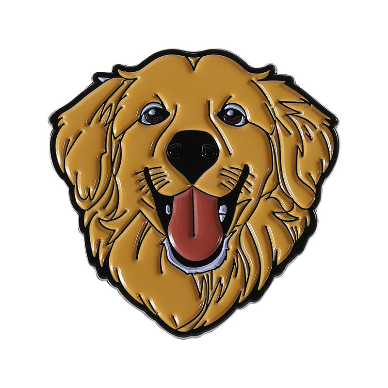 Cute Cartoon Pet Cat & Shar Pei Dog Enamel Pin Set | Animal Metal Brooch Collection | Apparel & Bag Accessories Wholesale