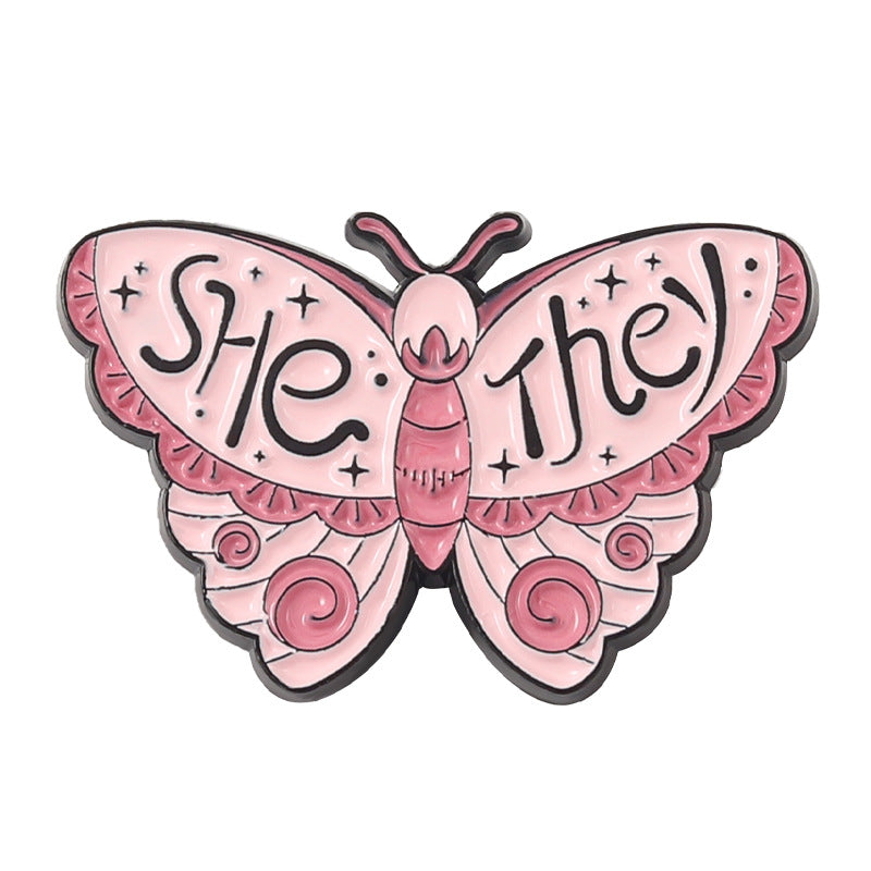 Creative Moth & Butterfly Insect Enamel Pin | Winged Eye Design Metal Brooch Collection | Apparel & Dress Accessories Wholesale