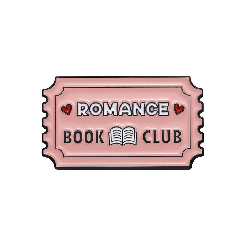 English Nameplate-Shape Geometric Metal Lapel Pin