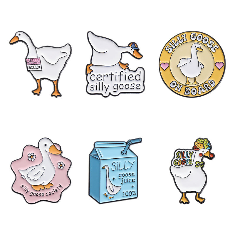 Creative Cute Duck & Chick Enamel Pin Set | Cartoon Animal Metal Brooch Collection | Gift & Apparel Accessories Wholesale
